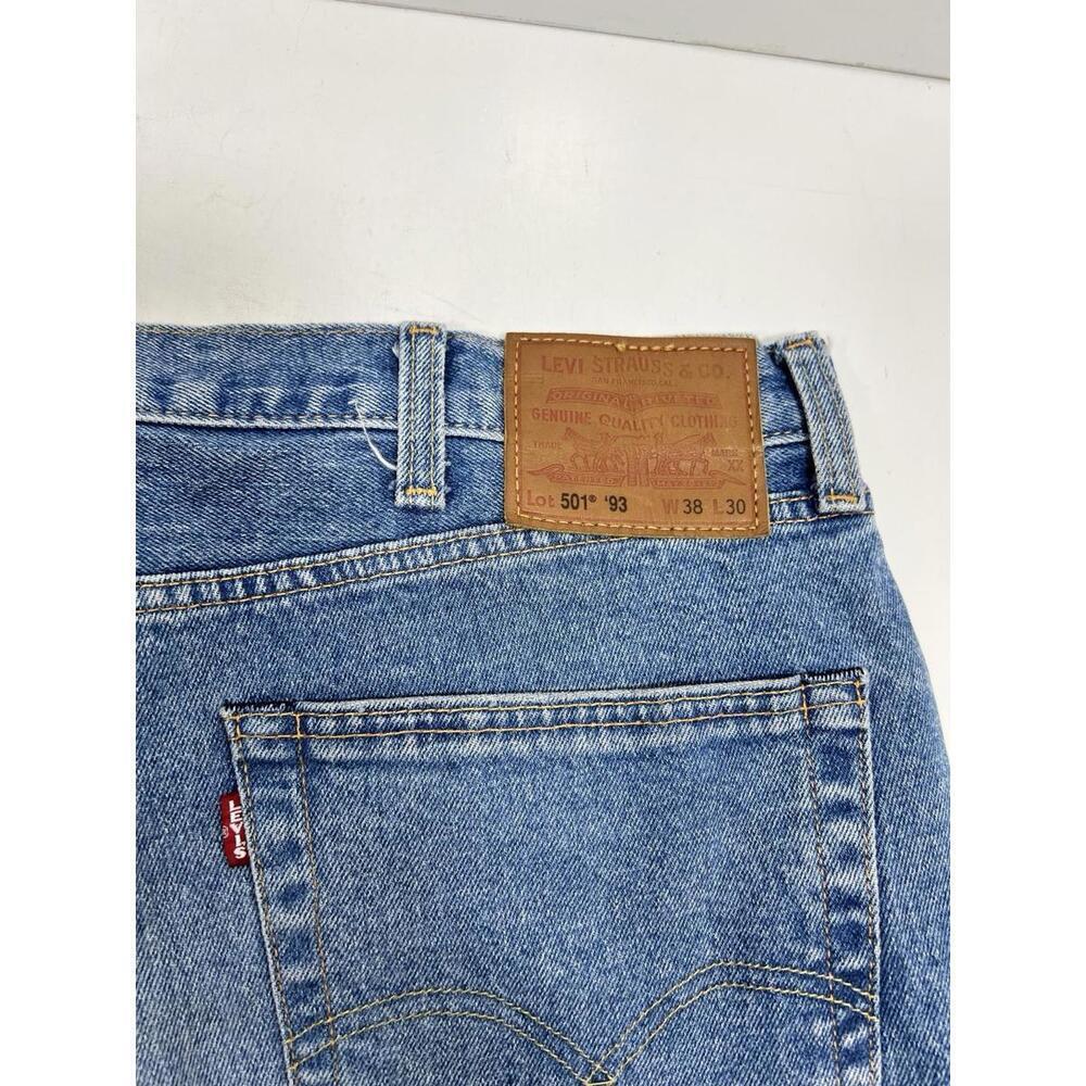 Levi’s 501 93’ Jeans Men’s 38x30 Premium Big E Logo Tab Button Fly Distressed - Picture 5 of 9